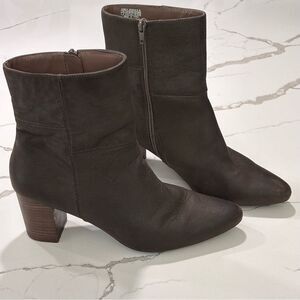 Rockport | Women’s Camden Zip Brown Ankle Boots Booties Block Heel Size 9